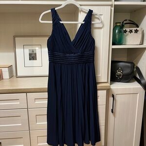 Suzi Chin for Maggie boutique Navy Blue evening Party Dress Size 4.